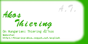 akos thiering business card